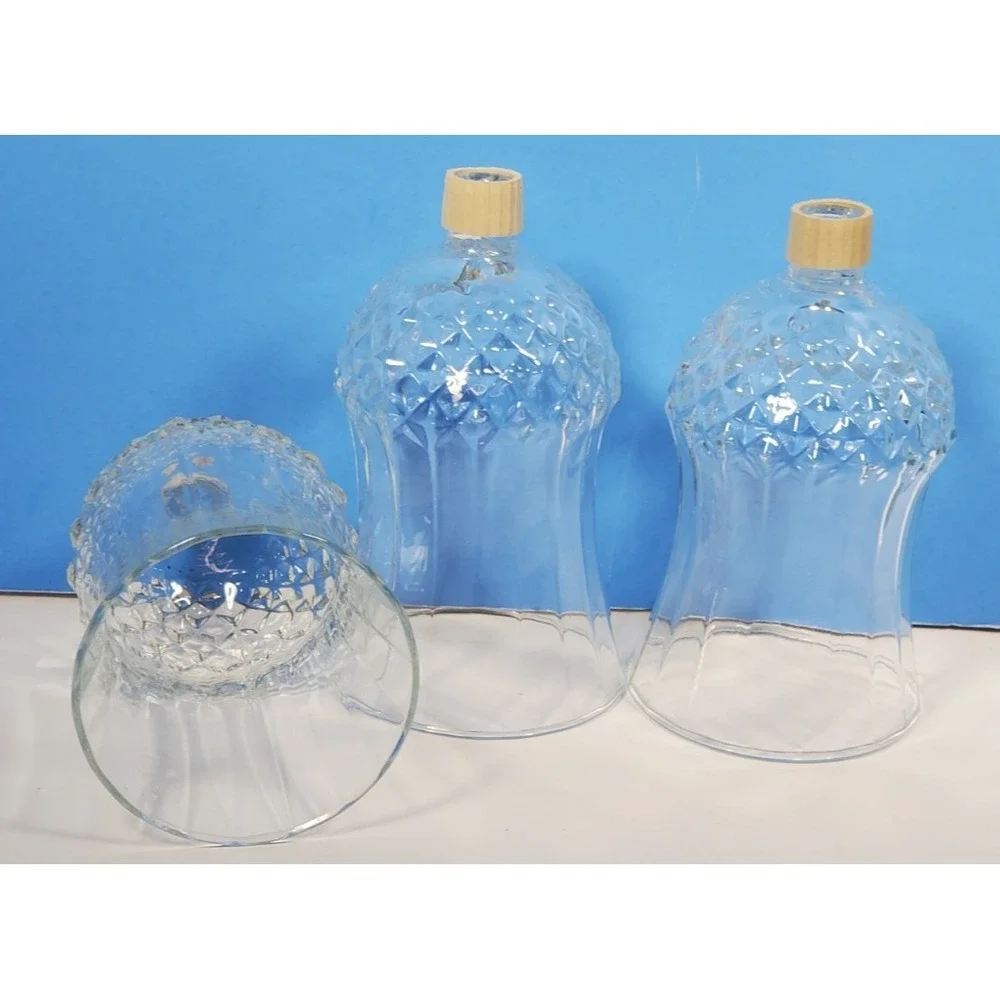 Vintage Votive Cups Starburst Glass Peg Candle Home Interior New‎ Grippers QTy 3